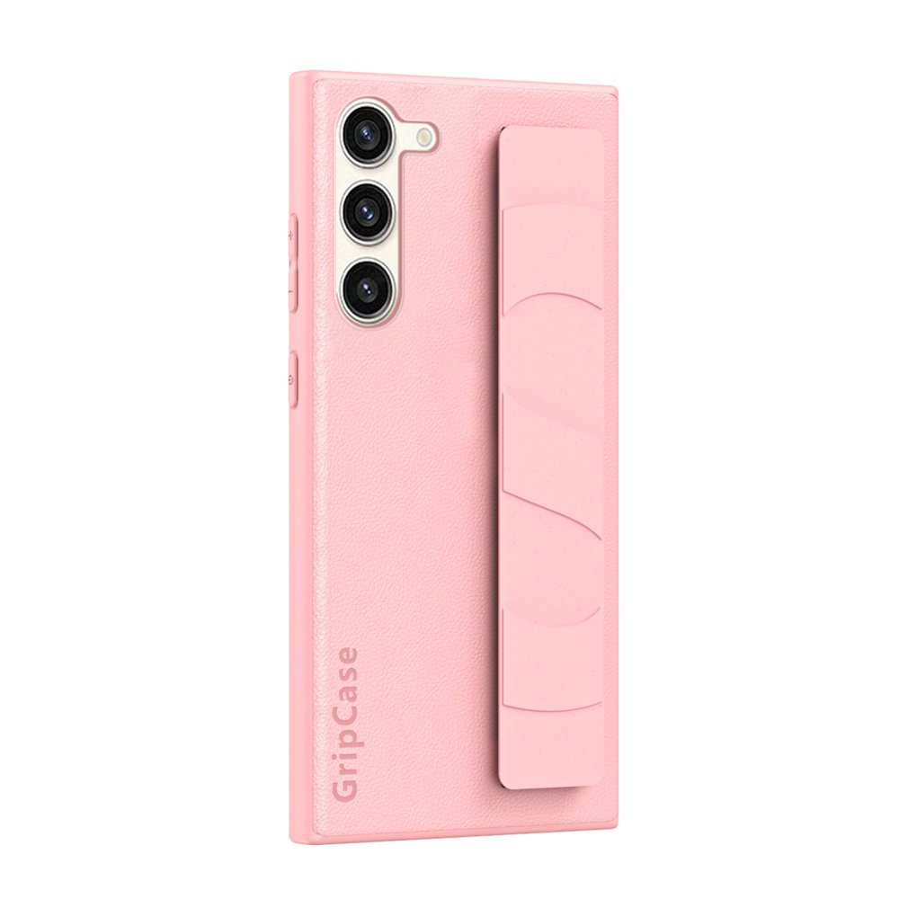 ScHitec Samsung Galaxy S24 Uyumlu Premium Case Parmak Askılı Telefon Kılıfı Pembe