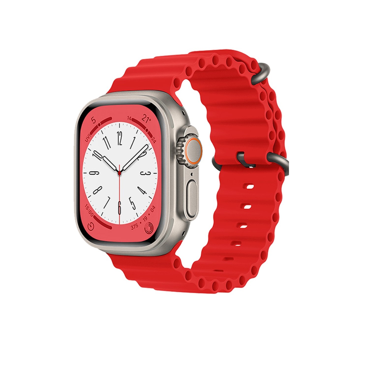 ScHitec Watch HK9 Ultra 2 Amoled Ekran Android İos HarmonyOs Uyumlu Akıllı Saat Kırmızı